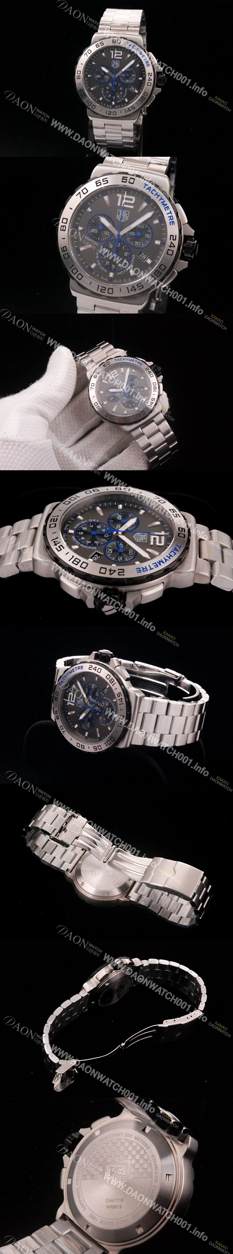 레플리카 [태그호이어] 남성용 포뮬러 모토레이싱 크로노 그레이 다이얼 F1 TAG4214