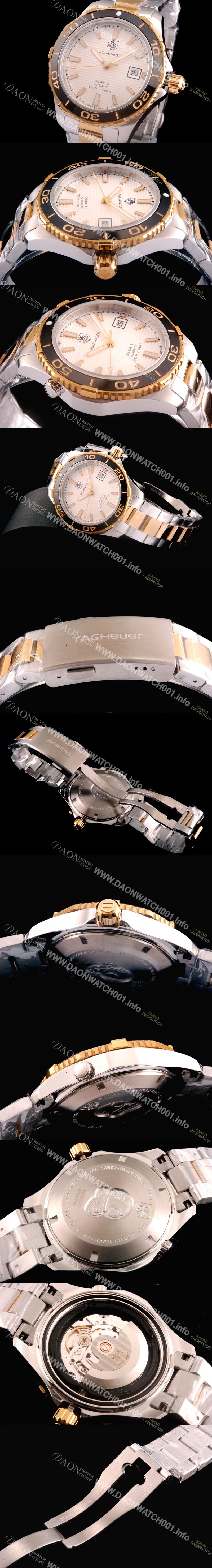 레플리카 [태그호이어] 남성용 아쿠아레이서 화이트 다이얼 41mm TAG0401