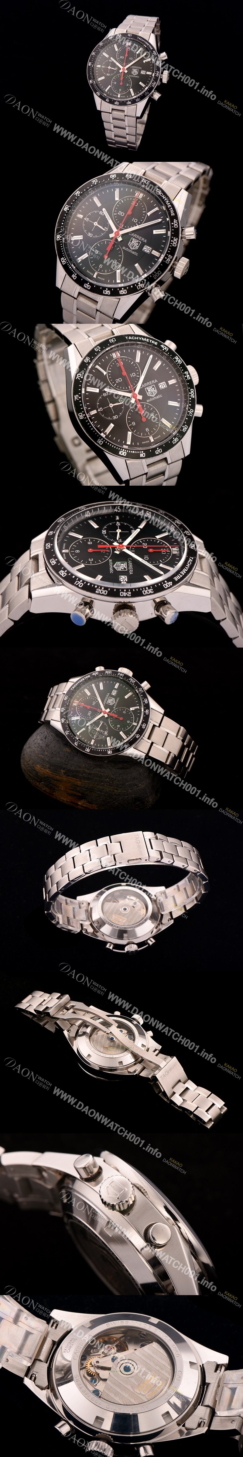 레플리카 [태그호이어] 남성용 까레라 크로노그래프 블랙 다이얼 TAG0400