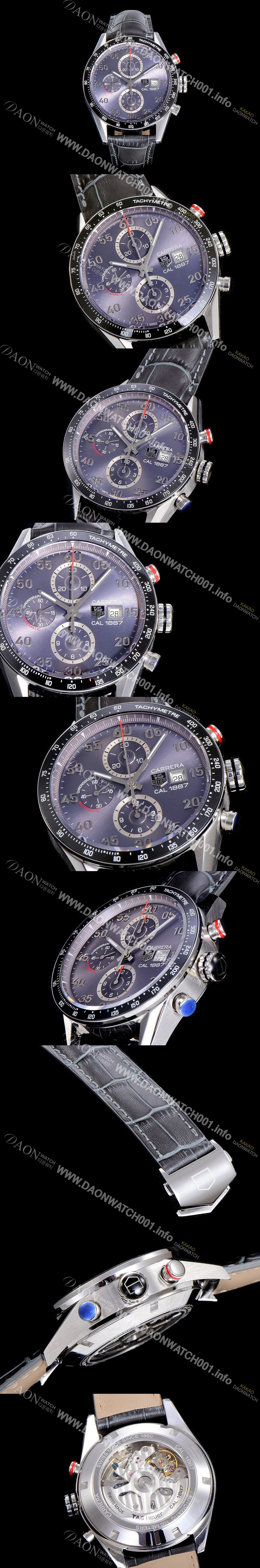 레플리카 [태그호이어] 남성용 까레라 크로노그래프 그레이 다이얼 TAG0443