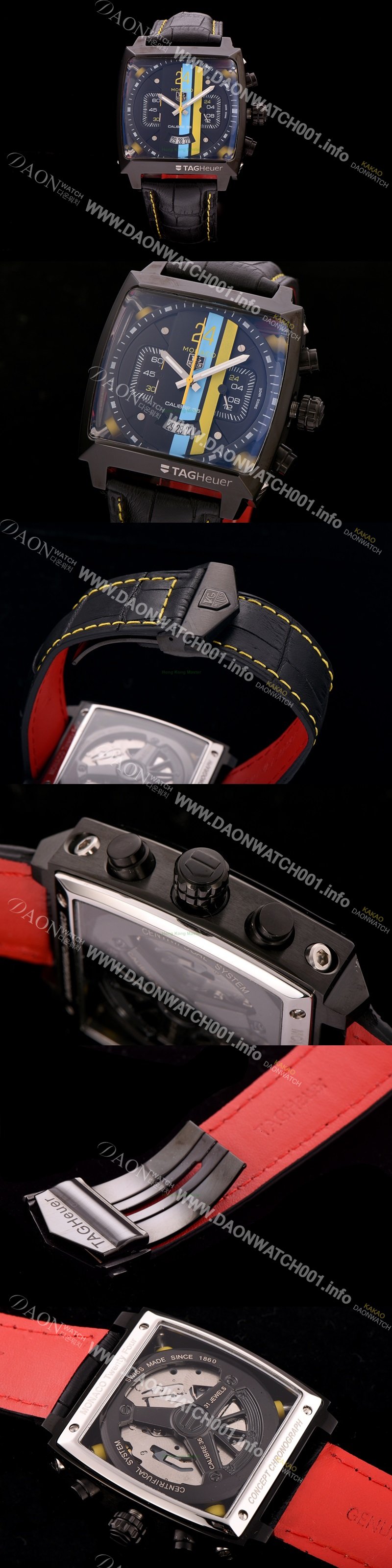 레플리카 [태그호이어] 남성용 뉴 모나코 컨셉트 24 크로노그래프 블랙다이얼 TAG0420