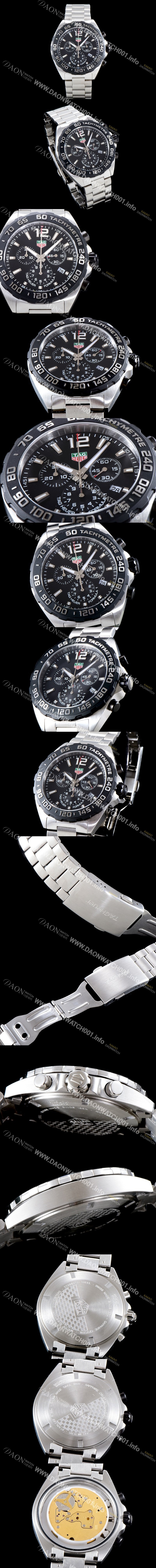 레플리카 [태그호이어] 남성용 칼리버 포뮬러 크로노 그래프 스위스 쿼츠 블랙다이얼 TAG0402