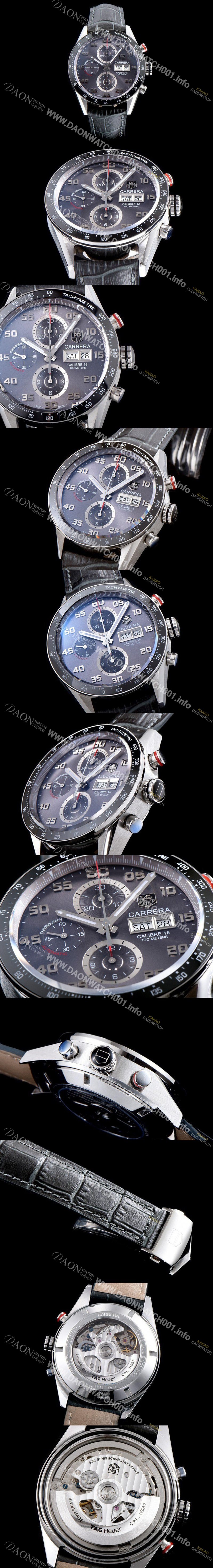 레플리카 [태그호이어] 남성용 TOP Grade Quality 까레라 크로노그래프 오토매틱 타키메터 그레이다이얼 TAG0100