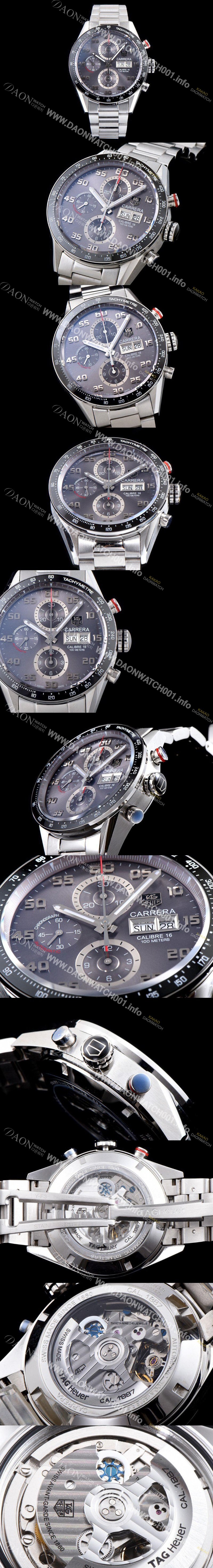 레플리카 [태그호이어] 남성용 TOP Grade Quality 까레라 크로노그래프 오토매틱 타키메터 그레이다이얼 TAG0140