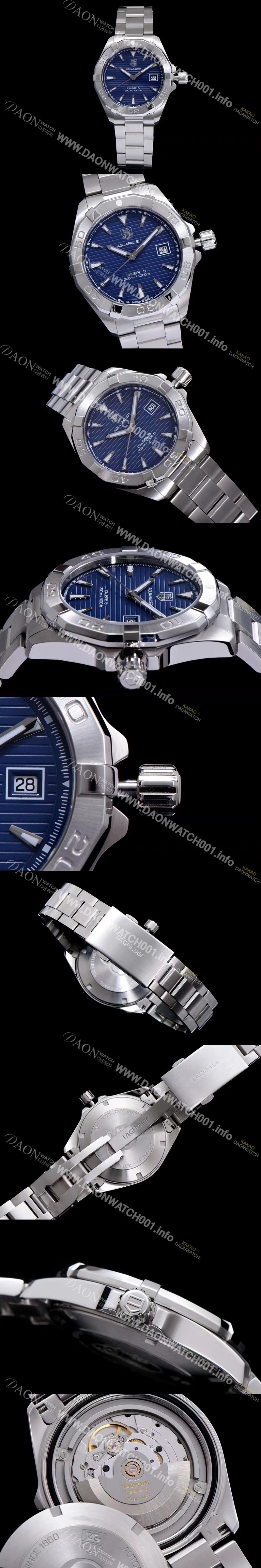 레플리카 [태그호이어] 남성용 아쿠아레이서 WAY2111.BA0928 워치 블루 다이얼 오토매틱 무브먼트 TAG0140