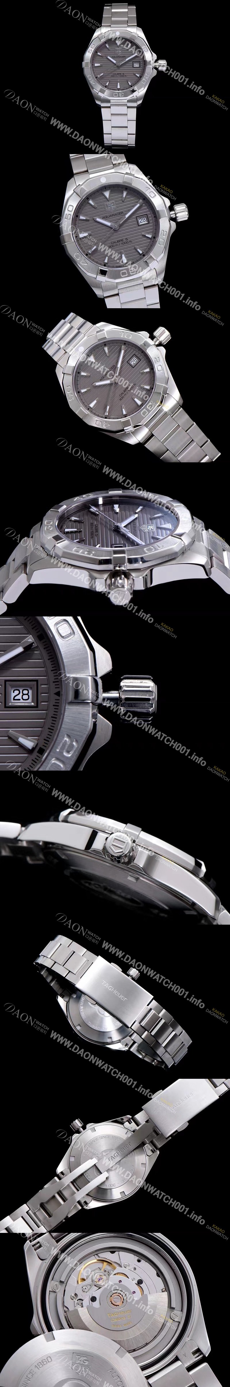 레플리카 [태그호이어] 남성용 아쿠아레이서 WAY2111.BA0928 워치 그레이 다이얼 오 TAG0143