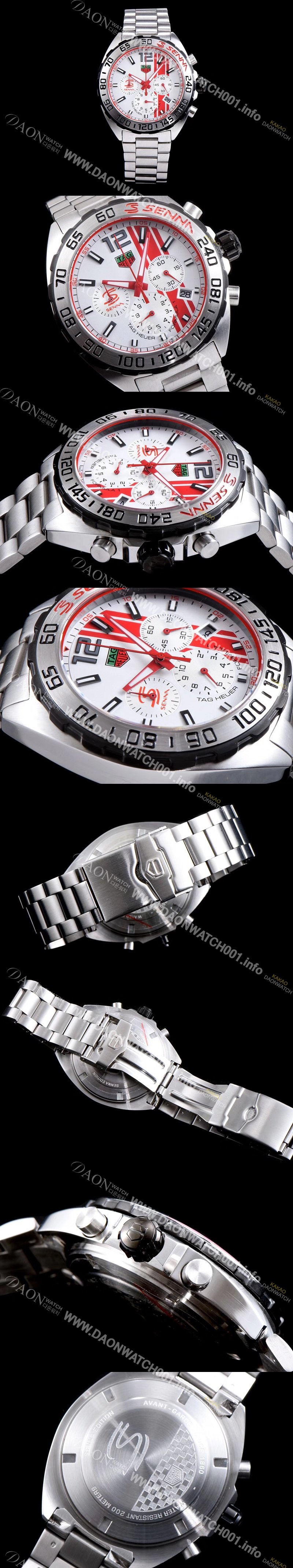 레플리카 [태그호이어] 남성용 포뮬러F1 CAZ1019 시리즈 특별판 출시!! 크로노그래프 화이트 레드 다이얼 실버 서브 다이얼 일본 수입산 VK 쿼츠 무브먼트 TAG0120