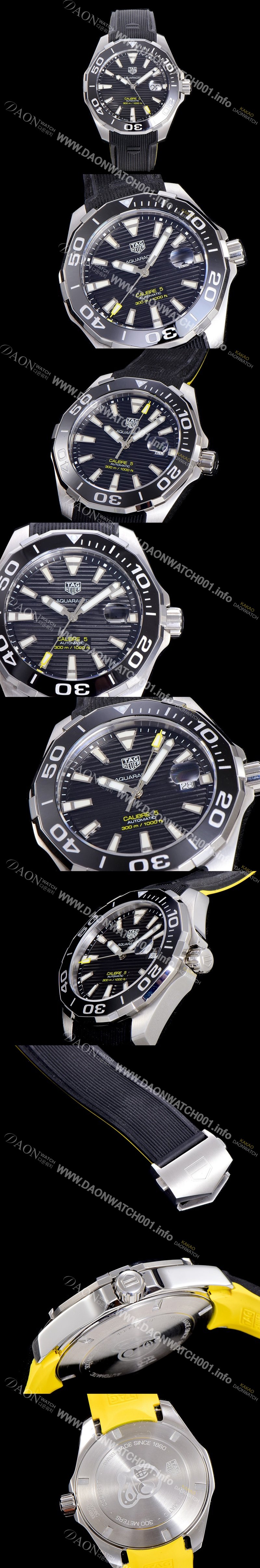 레플리카 [태그호이어]남성용 아쿠아레이서 300M 칼리버5 41mm ETA2824오토매틱 무브먼터 블랙다이얼 TAG55307