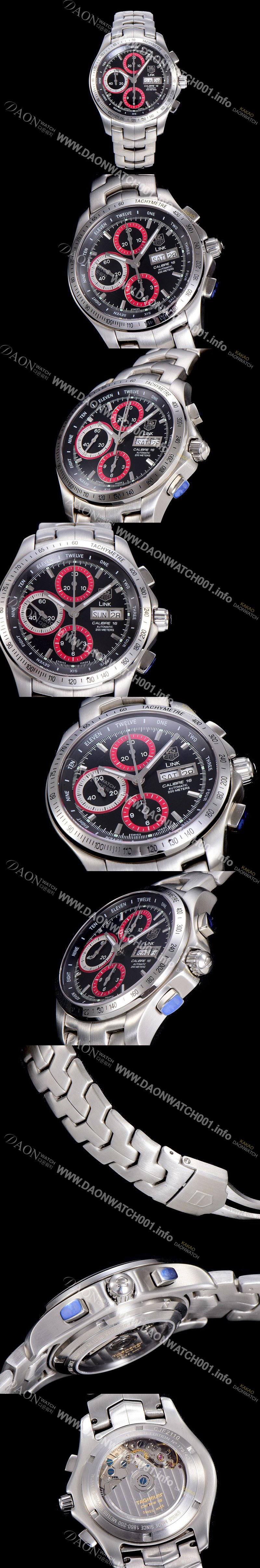 레플리카 [태그호이어] 남성용 링크 시리즈 칼리버 16 크로노그래프 블랙 다이얼 오토매틱 무브먼트 TAG73934