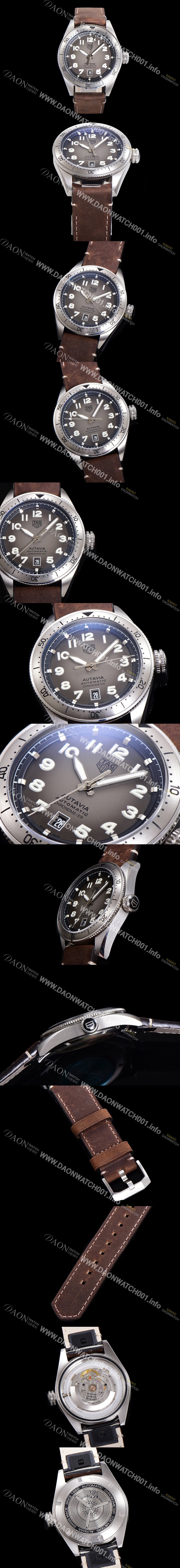 레플리카 [태그호이어] 남성용 오타비아 WBE5114 베스트에디션 오토매틱 42미리 가죽줄 그레이다이얼 TAG73876