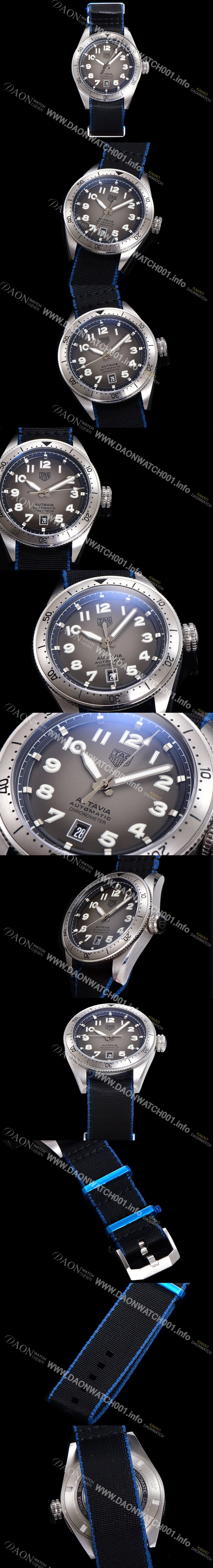 레플리카 [태그호이어] 남성용 오타비아 WBE5114 베스트에디션 오토매틱 42미리 가죽줄 그레이다이얼 TAG73877