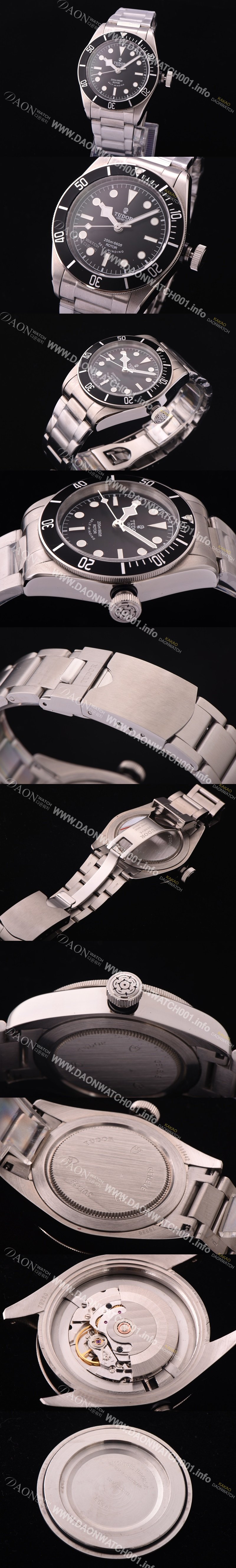 레플리카 [튜더] 남성용 헤리티지 블랙베이 브레이슬릿 블랙다이얼 TUD4201