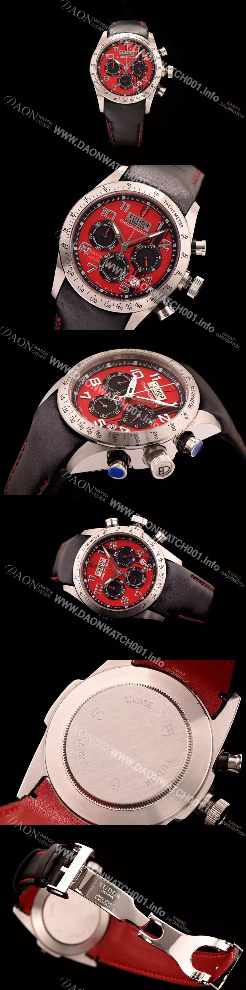 레플리카 [튜더] 남성용 스위스 ETA 쿼츠 레드 다이얼 TUD4240