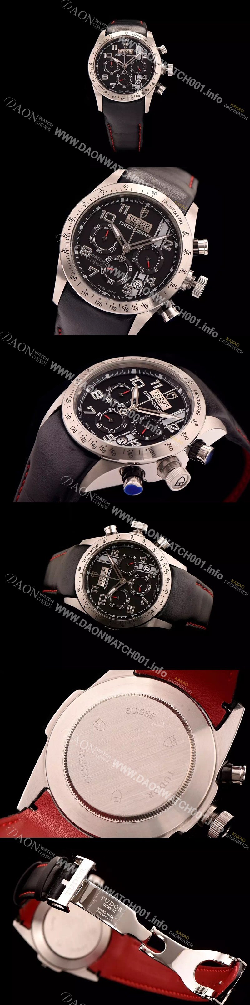 레플리카 [튜더] 남성용 스위스 ETA 쿼츠 블랙 다이얼 TUD4242