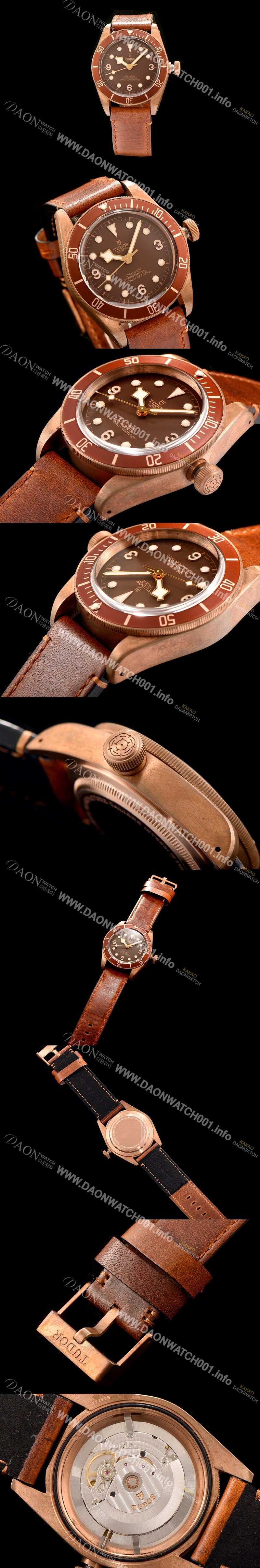 레플리카 [튜더] 남성용 블랙 베이 M79250BM-0001 오리지날 브론즈 브라운 다이얼 스위스 ETA 2836-2오토매틱 무브먼트 TUD4212