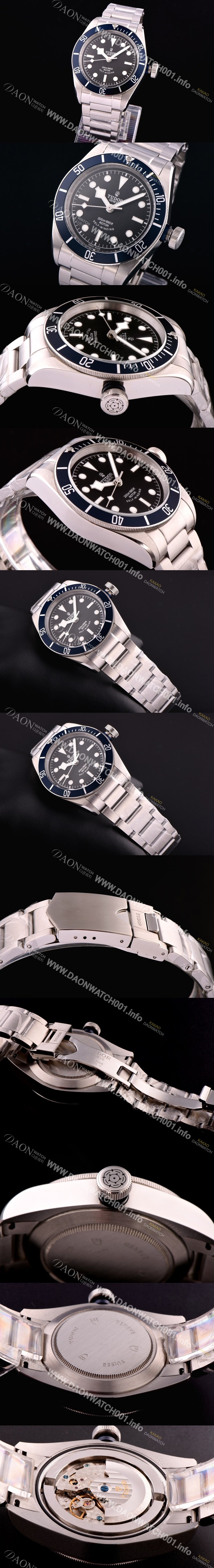 레플리카 [튜더] 남성용 헤리티지 블랙 베이 m79230b-0002 스노우 플레이크 핸즈 블랙 다이얼 브레이슬릿 스위스 ETA 2824-A2오토매틱 무브먼트 TUD4213