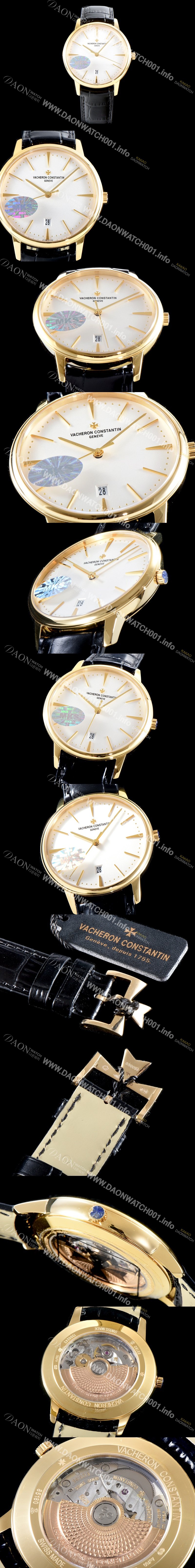 레플리카 [바쉐론콘스탄틴] 남성용 패트리모니 골드 베젤 화이트다이얼 40mm VAC0152