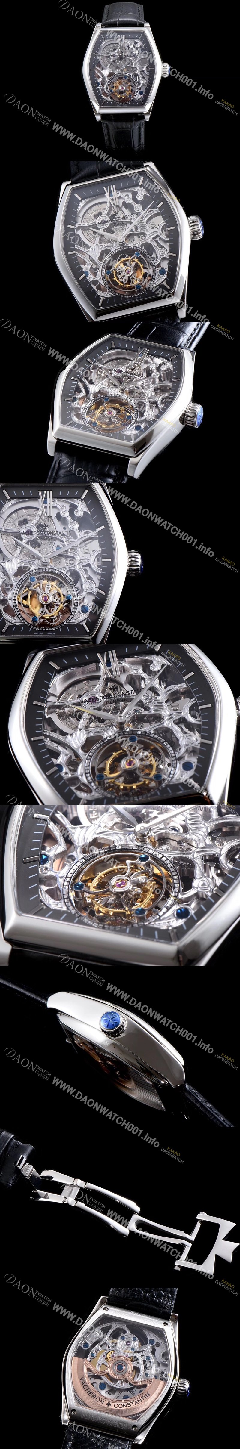 레플리카 [바쉐론콘스탄틴] 남성용 말테 컴플리케이션 투어빌론 신형 모델 업데이트!! 18k 실버골드 스켈레톤 다이얼 아시안 투어빌론 탑재 신형 무브먼트 VAC0242