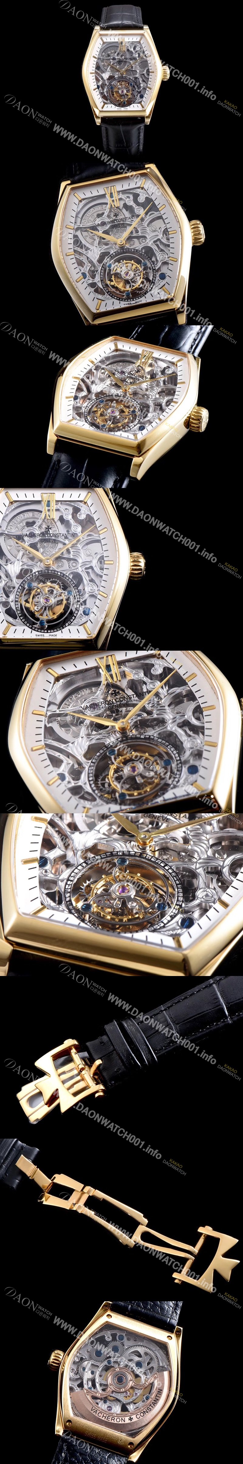레플리카 [바쉐론콘스탄틴] 남성용 말테 컴플리케이션 투어빌론 신형 모델 업데이트 18k 옐로골드 스켈레톤 다이얼 아시안 투어빌론 탑재 신형 무브먼트 VAC0202
