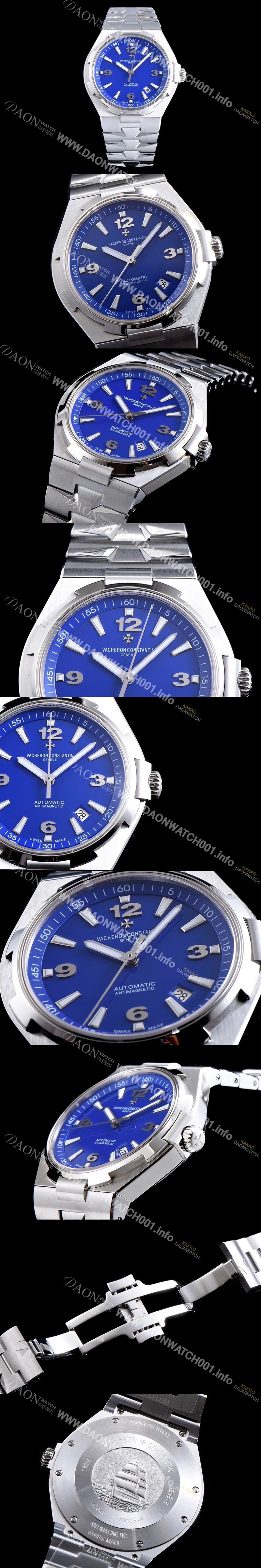 레플리카 [바쉐론콘스탄틴] 남성용 오버시즈 데이트 P47040/000A-9008 최신 업그레이드 버전! 블루 다이얼 오토매틱 무브먼트 VAC0200