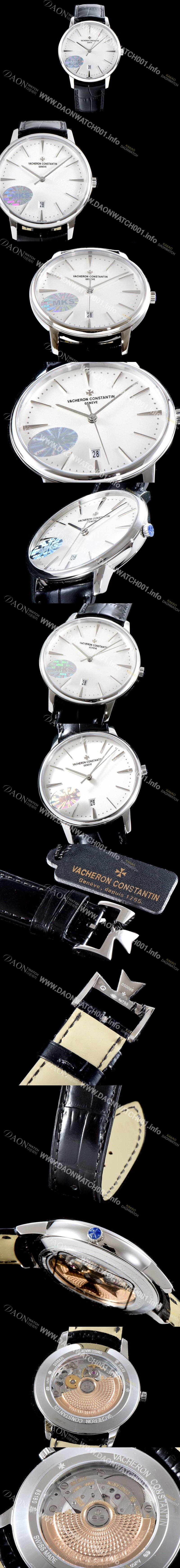 레플리카 [바쉐론콘스탄틴] 남성용 패트리모니 85180/000G-9230 셀프 와인딩 드레스 워치!! 화이트 다이얼 오토매틱 무브먼트 VAC0210
