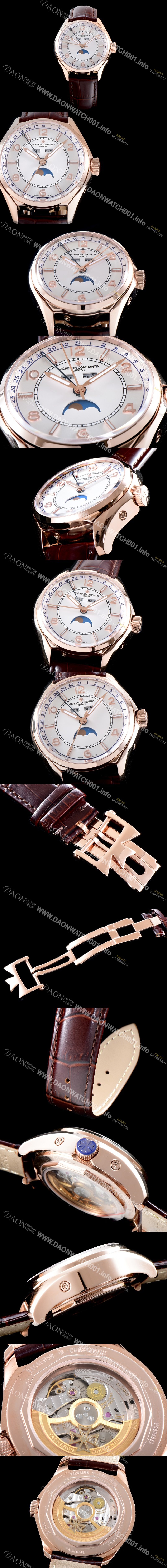 레플리카 [바쉐론콘스탄틴] 남성용 2019 SIHH신제품!! 피프티식스 4000E/000R-B438 컴플리트 캘린더 데이-데이트 문페이즈 화이트 다이얼 오토매틱 무브먼트 VAC0202