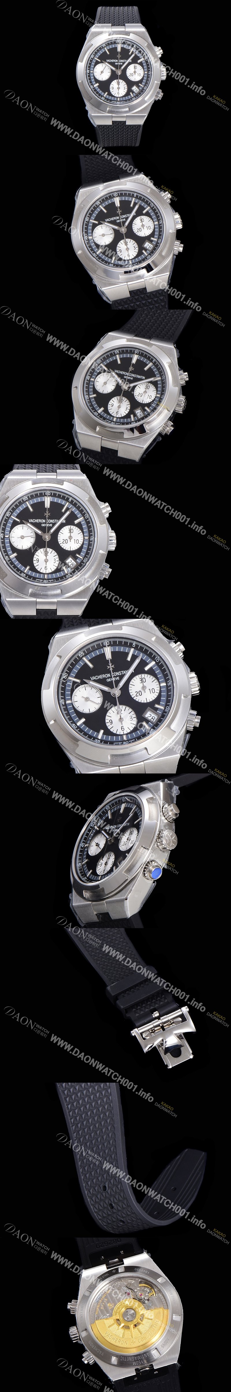 레플리카 [바쉐런콘스탄틴] 남성용 오버시즈 크로노그래프 42mm 오토매틱 5500S 러버우레탄줄 블랙다이얼 vac1215