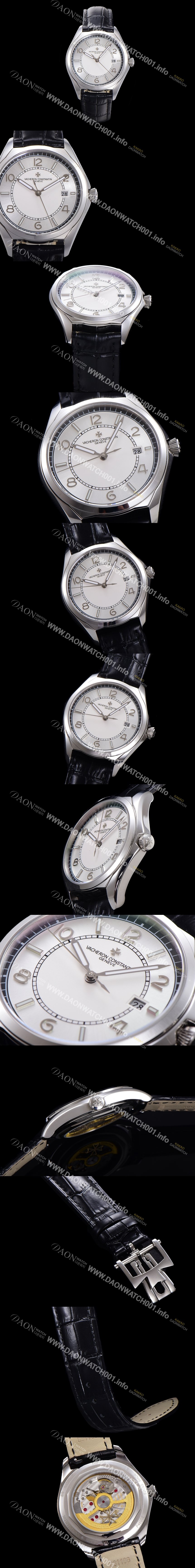 레플리카 [바쉐론 콘스탄틴] 남성용 피프티식스 Ref.4600E 오토매틱 1326 타입 40mm 가죽줄 실버 다이얼  vac1213