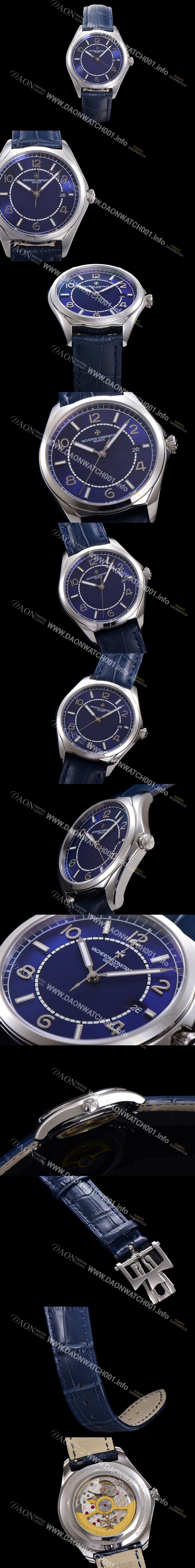 레플리카 [바쉐론 콘스탄틴] 남성용 피프티식스 Ref.4600E 오토매틱 1326 타입 40mm 가죽줄 블루 다이얼  vac1929