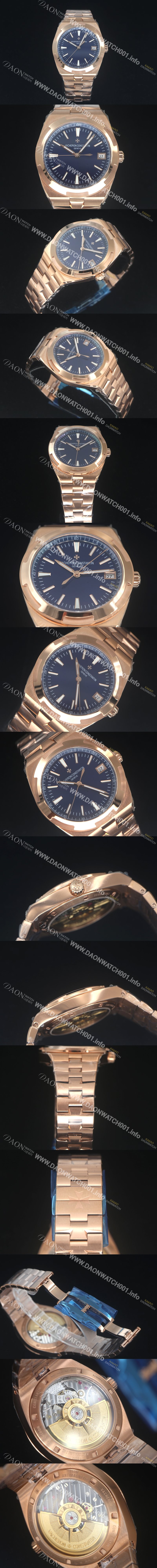 레플리카 [바쉐런 콘스탄틴] 남성용 오버시즈 4500V/210R-B705 18k 로즈골드 오토매틱 무브먼트 41mm 블루 다이얼 vac1160