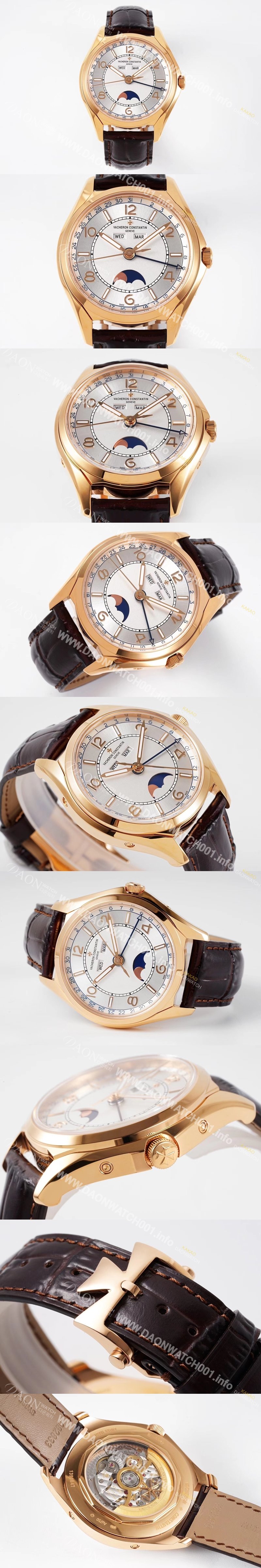 레플리카 [바쉐론콘스탄틴] 남성용 피프티식스 4000E/000R-B438 컴플리트 캘린더 문페이즈 18k 로즈골드 오토매틱 2460 QCL/1 무브먼트 실버 다이얼 vac1171