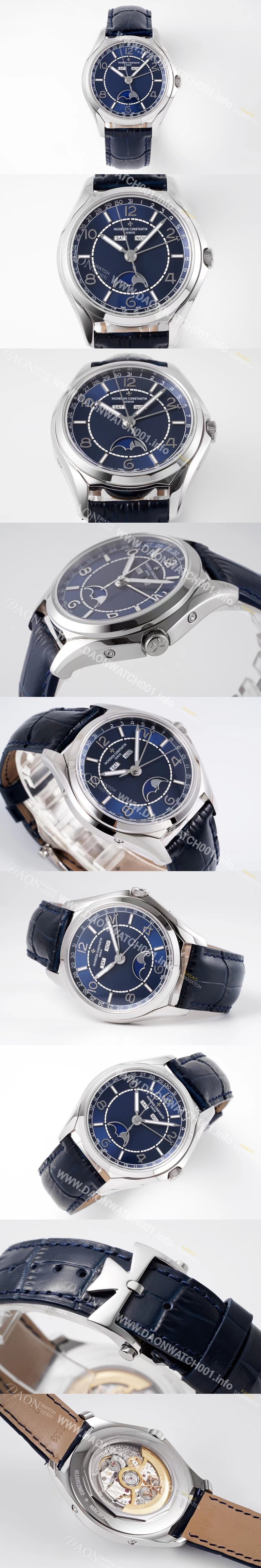 레플리카 [바쉐론콘스탄틴] 남성용 피프티식스 4000E/000A-B548 컴플리트 캘린더 문페이즈 오토매틱 2460 QCL/1 무브먼트 블루 다이얼 vac1172
