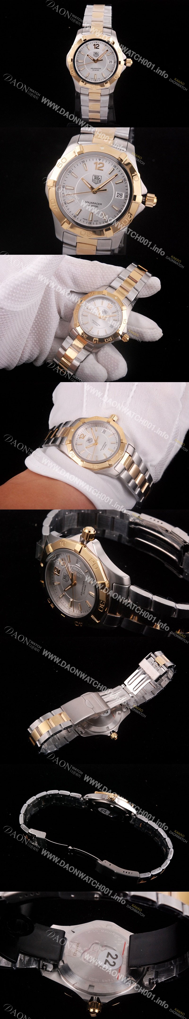 레플리카 [태그호이어] 남성용 아쿠아레이서 유니섹스 화이트 쿼츠 TAG4204