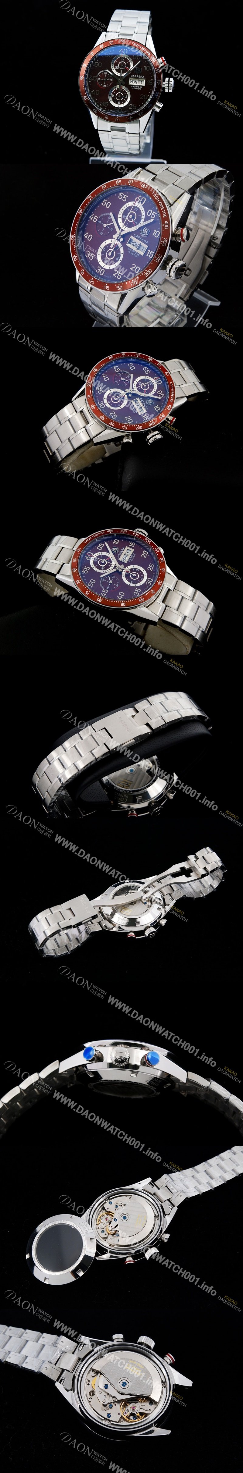 레플리카 [태그호이어] 남성용 까레라 칼리버 16 크로노그래프 오토매틱 브라운 다이얼 TAG4205