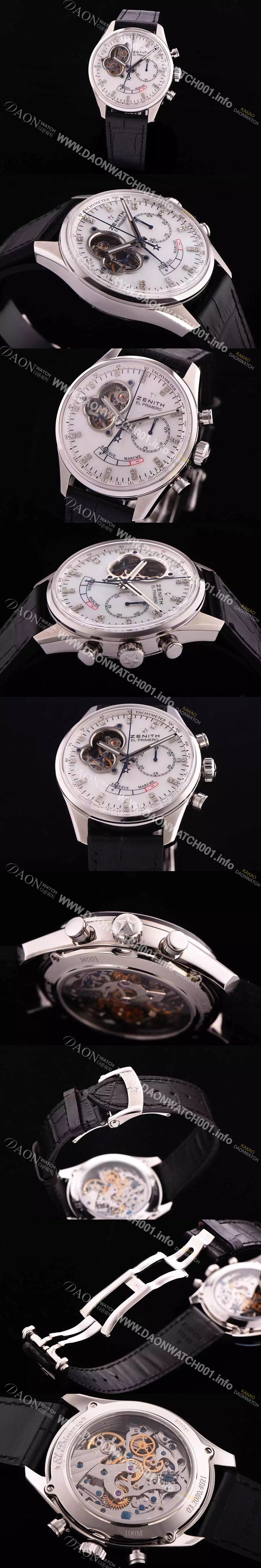 레플리카 [제니스] 남성용 NEW 신상!!엘 프리매로 03.2080.4021/81.C714 크로노마스터 11시방향 스켈레톤 다이얼 화이트 다이얼 오토매틱 무브먼트 ZEN4213