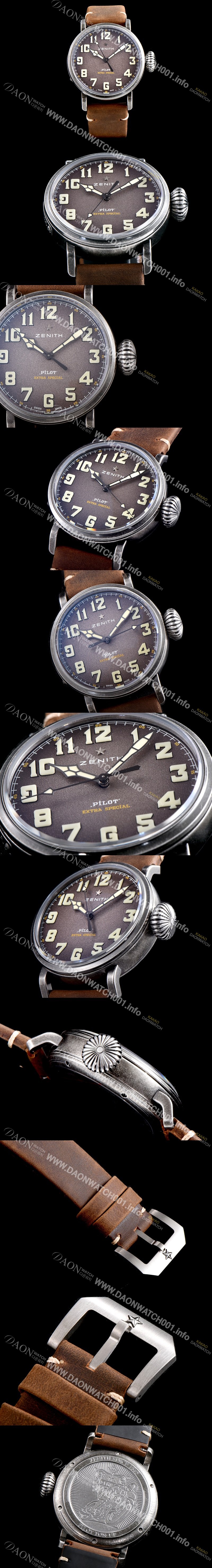 레플리카 [제니스] 남성용 파일럿 11.1943.679/63.C800 클래식 파일럿 타입20 신제품!!그레이 샌드 다이얼 오토매틱 무브먼트 ZEN4200