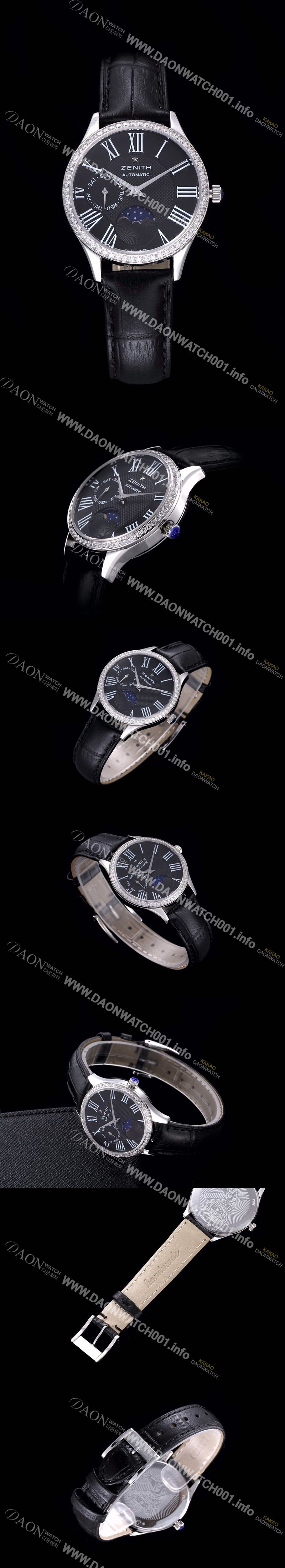 레플리카 [제니스] 남성용 16.2310.69202.C706 스위스 쿼츠 쥬얼리 베젤 블랙 다이얼 ZEN043